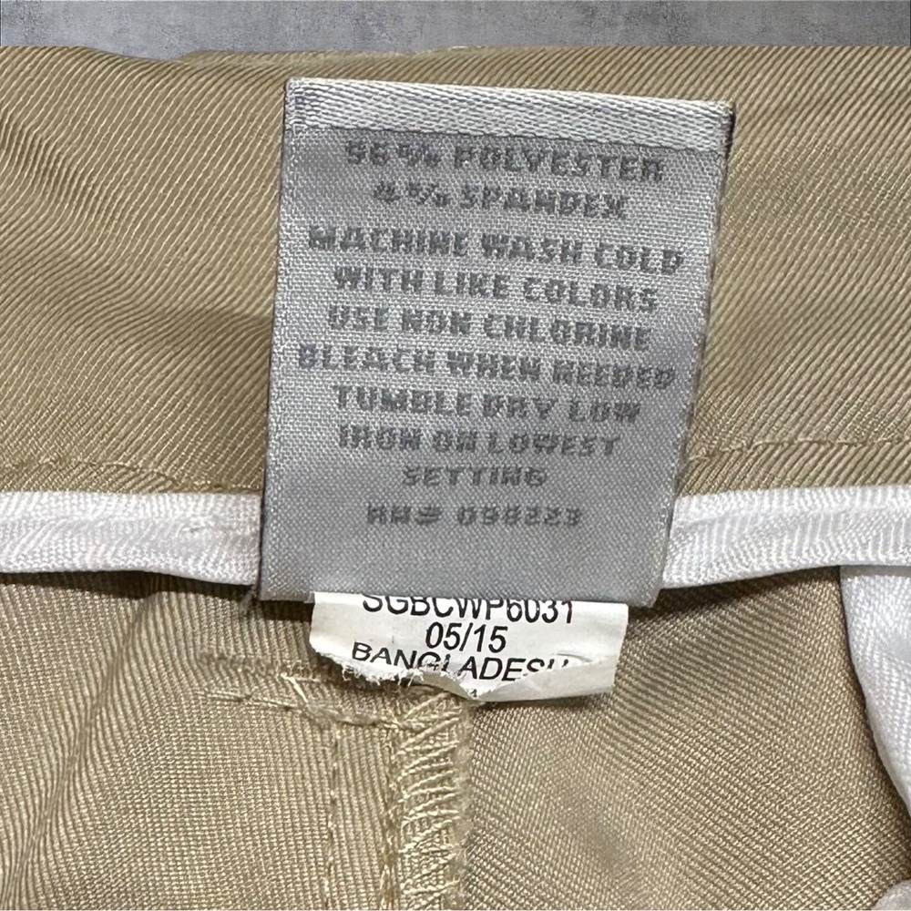 BCG Shorts Women 12 Khaki Stretch Mid Rise 7" Inseam Pockets Lightweight Walking - Picture 6 of 9